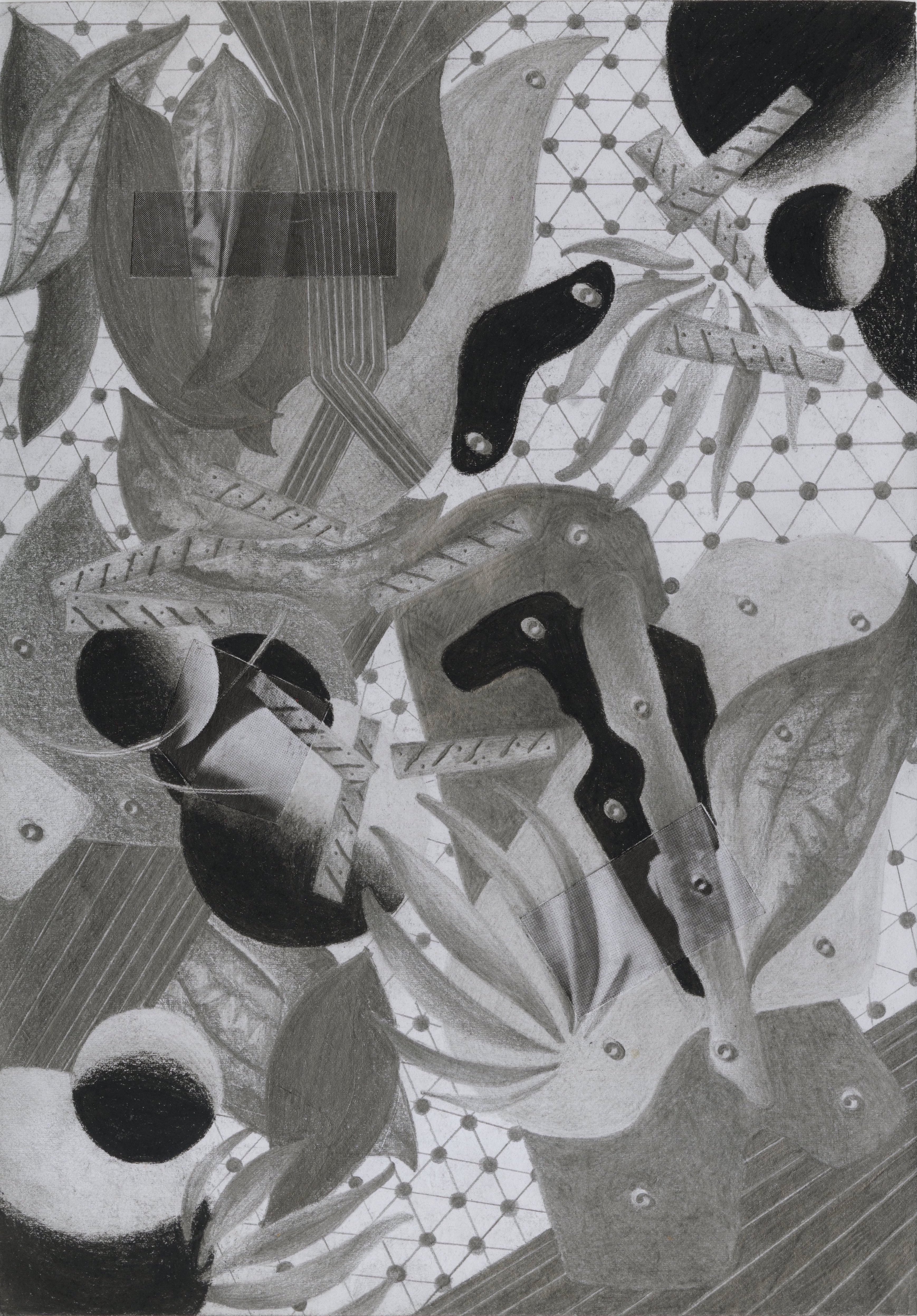 Newspaper & Pencil Drawing